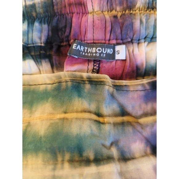 Earthbound Trading Co Harem Jogger Pants S Drop Waist Tie Dye Boho Trendy Flowy - Picture 4 of 9